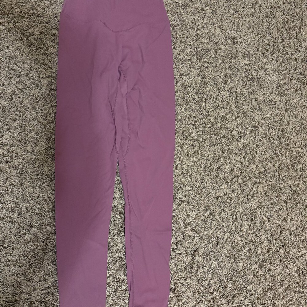Balance Athletica Leggings Small Purple Ankle Length Nylon Spandex Blend Pull On